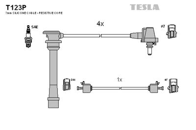 Провода зажигания TESLA T123P