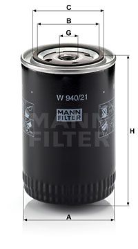 Фильтр масляный MANN-FILTER W94021