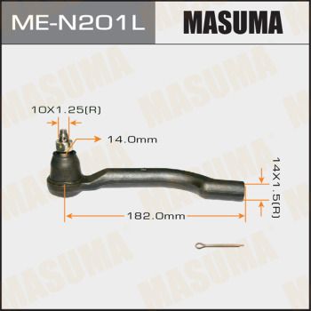Наконечник рулевой левый Masuma MEN201L