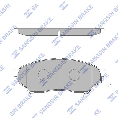 Колодки тормозные передние SANGSIN SP1585