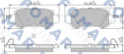 Колодки тормозные задние FOMAR FRICTION FO235483