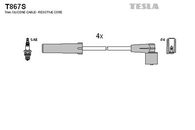 Провода зажигания TESLA T867S