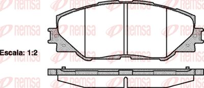 Колодки тормозные передние REMSA 123400
