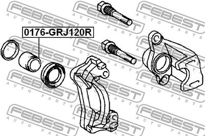 Поршень суппорта тормозного заднего FEBEST 0176GRJ120R