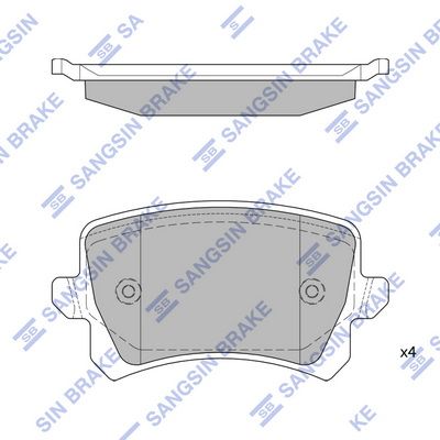 Колодки тормозные задние SANGSIN SP2263