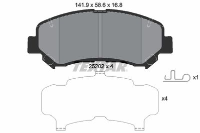 Колодки тормозные дисковые TEXTAR 2520201