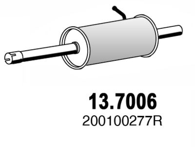 Глушитель задняя часть ASSO 137006