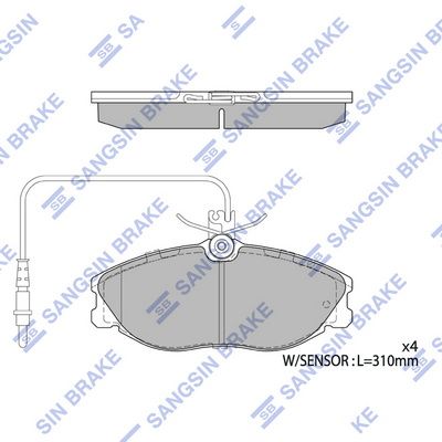 Колодки тормозные передние SANGSIN SP4045