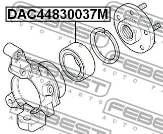 Подшипник передней ступицы FEBEST DAC44830037M