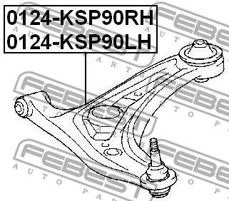 Рычаг передний правый FEBEST 0124KSP90RH