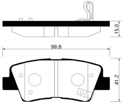 Колодки тормозные дисковые задние HSB HP0038