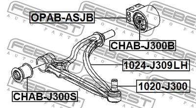 Рычаг передний левый FEBEST 1024J309LH