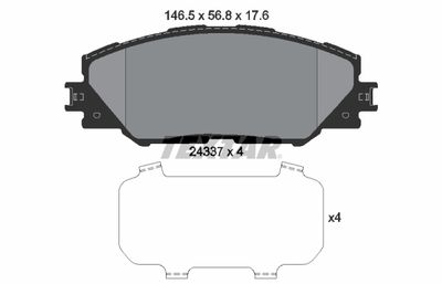 Колодки тормозные передние TEXTAR 2433701