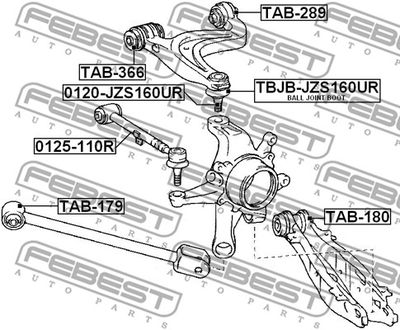 Сайлентблок рычага задней подвески FEBEST TAB180