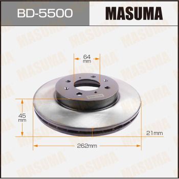 Диск тормозной передний Masuma BD5500