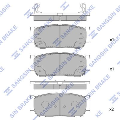 Колодки тормозные дисковые SANGSIN SP1173