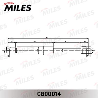 Амортизатор багажника Miles CB00014