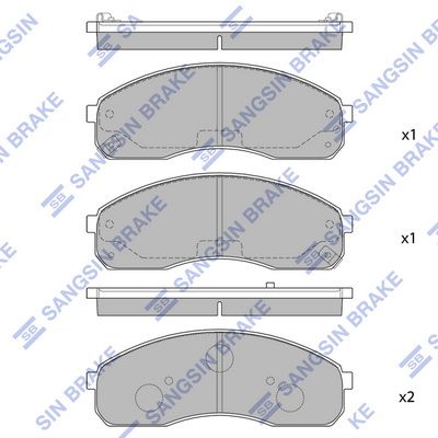 Колодки тормозные дисковые SANGSIN SP1116