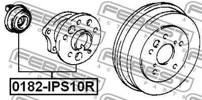 Ступица задняя FEBEST 0182IPS10R