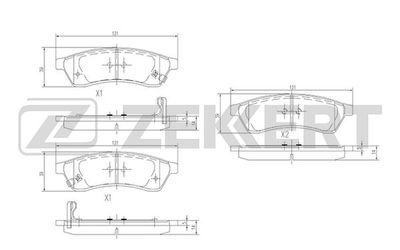 Колодки тормозные дисковые задние Zekkert BS1314