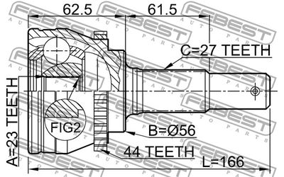ШРУС наружный FEBEST 0210V10A44