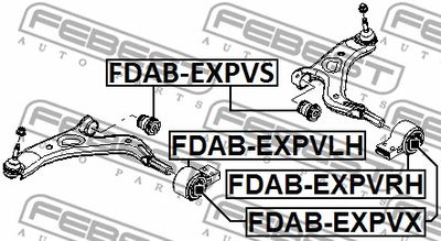Сайлентблок рычага переднего FEBEST FDABEXPVS