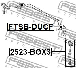 Тяга стабилизатора переднего FEBEST 2523BOX3