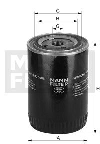Фильтр масляный MANN-FILTER W87