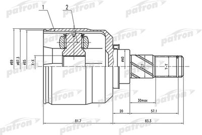 ШРУС внутренний PATRON PCV1546