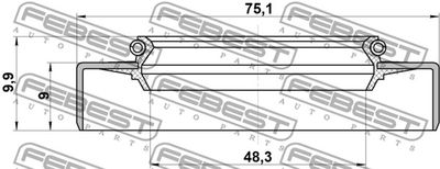 Сальник дифференциала FEBEST 95GDS50750910X
