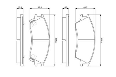 Колодки тормозные дисковые BOSCH 0986461127