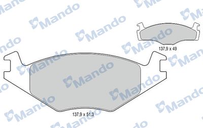 Колодки тормозные дисковые Mando MBF015069