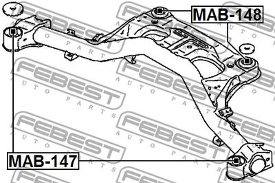 Сайлентблок задней балки FEBEST MAB147