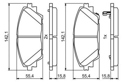 Колодки тормозные передние BOSCH 0986494804