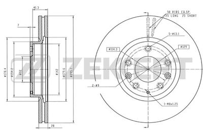 Диск тормозной передний Zekkert BS5436
