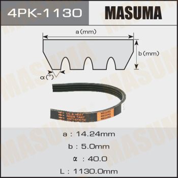 Ремень поликлиновой Masuma 4PK1130