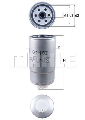 Фильтр топливный MAHLE KC182