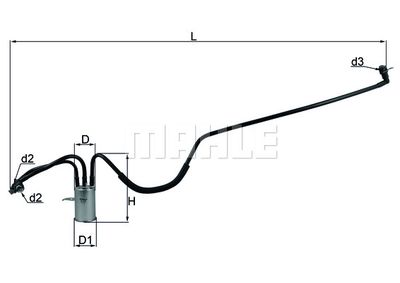 Фильтр топливный MAHLE KL553