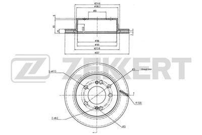 Диск тормозной задний Zekkert BS5652