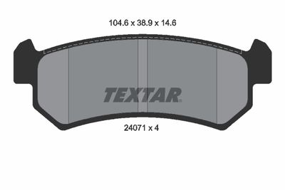 Колодки тормозные дисковые задние TEXTAR 2407101