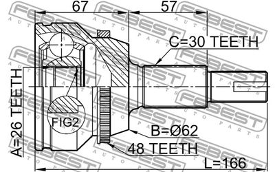 ШРУС наружный FEBEST 0110GSV40A48