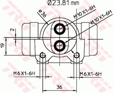 Цилиндр тормозной задний TRW BWK223