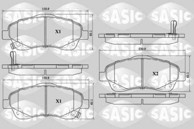 Колодки тормозные дисковые комплект SASIC 6216017