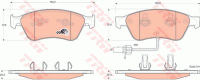 Колодки тормозные передние TRW GDB1553