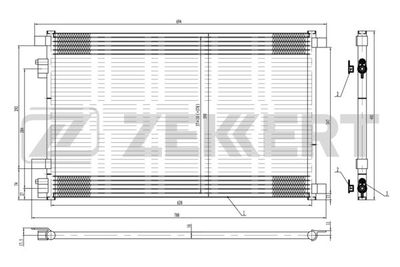 Радиатор кондиционера Zekkert MK3045
