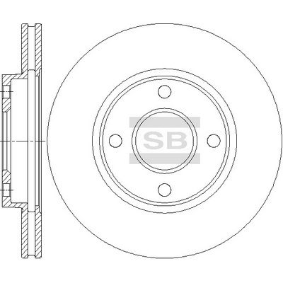 Диск тормозной передний вентилируемый SANGSIN SD4431
