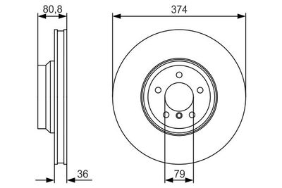 Диск тормозной передний BOSCH 0986479R35