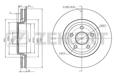 Диск тормозной передний Zekkert BS5646
