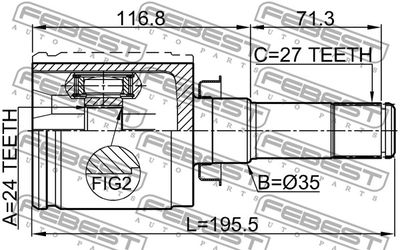 ШРУС внутренний FEBEST 3211SRXLF1