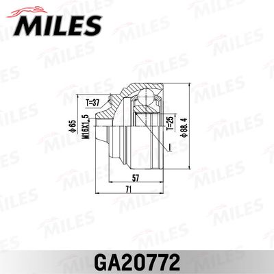 ШРУС наружный Miles GA20772